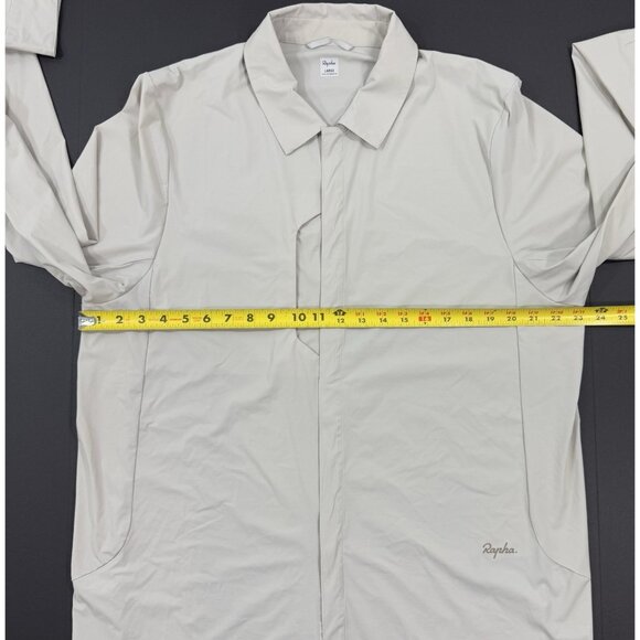 Rapha Mens Long Sleeve Tech Shirt Snap Cycling Commute Performance Sz Large - Picture 10 of 11